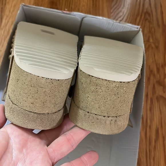 Free People x Intentionally Blank Rule Breaker Flatform Taupe Sandals Sz 7.5 NIB - Picture 8 of 11